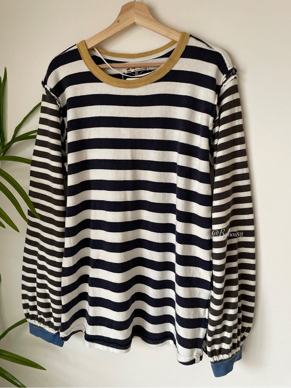 NWT Free People Sawyer Stripe Tee - Picture 8 of 13